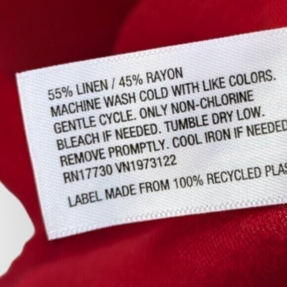 A New Day Red Cami Linen Mini Dress Size XL Women - Picture 3 of 7
